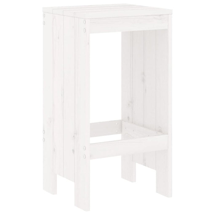 Set Bar da Giardino 9 pz Bianco in Legno Massello di Pino 3157758