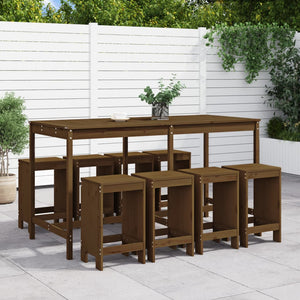 Set Bar da Giardino 9 pz ambra in Legno Massello di Pino 3157760