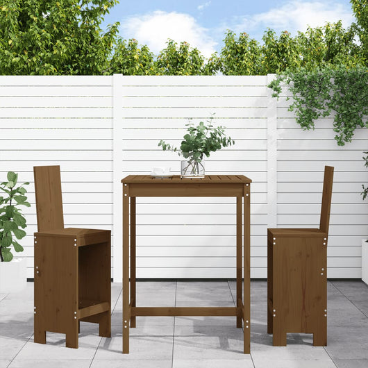 Set Bar da Giardino 3 pz Miele in Legno Massello di Pinocod mxl 107588