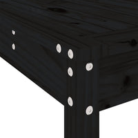 Set Bar da Giardino 5 pz Nero in Legno Massello di Pino 3157773