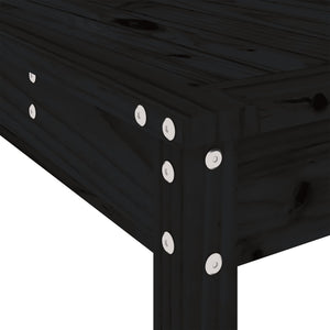 Set Bar da Giardino 5 pz Nero in Legno Massello di Pino 3157773