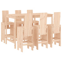 Set Bar da Giardino 7 pz in Legno Massello di Pino 3157781