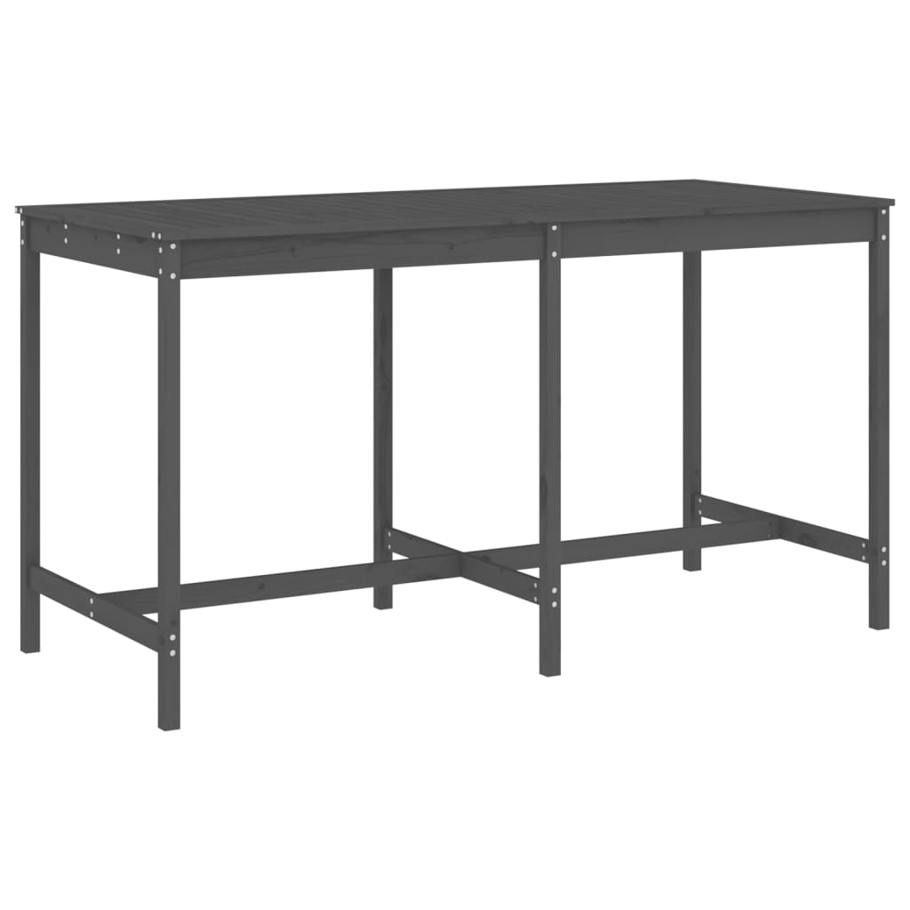 Set Bar da Giardino 9 pz Grigio in Legno Massello di Pino 3157789