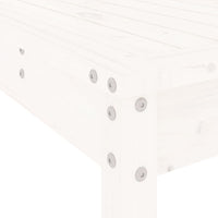 Set Bar da Giardino 3 pz Bianco in Legno Massello di Pino 3157794