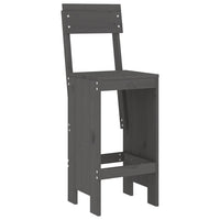 Set Bar da Giardino 3 pz Grigio in Legno Massello di Pino 3157795