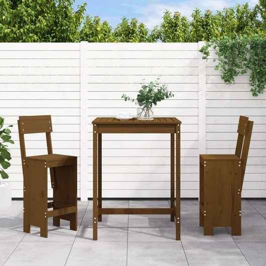 Set Bar da Giardino 3 pz ambra in Legno Massello di Pino 3157796