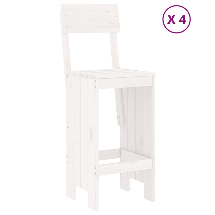 Set Bar da Giardino 5 pz Bianco in Legno Massello di Pino 3157800