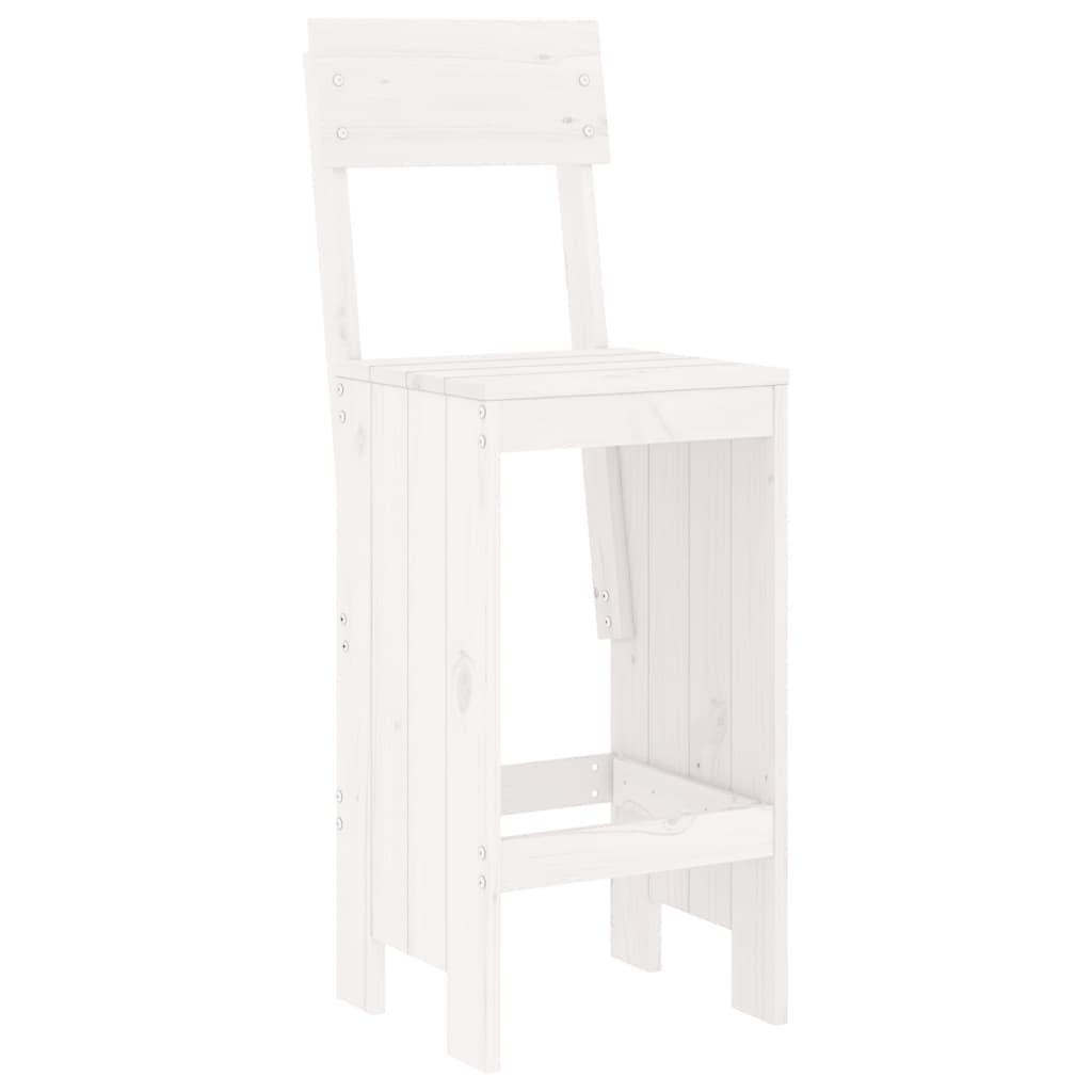 Set Bar da Giardino 5 pz Bianco in Legno Massello di Pino 3157800