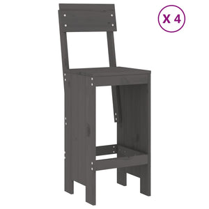 Set Bar da Giardino 5 pz Grigio in Legno Massello di Pino 3157801