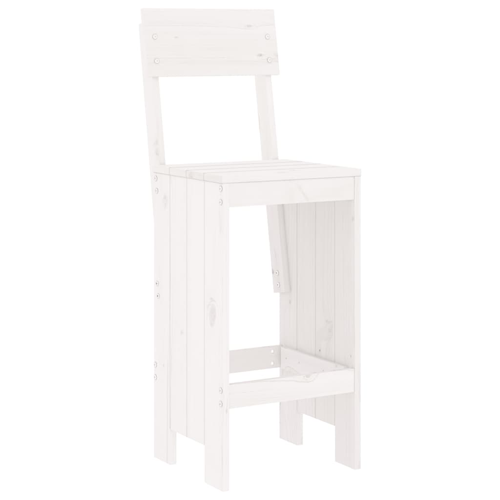 Set Bar da Giardino 5 pz Bianco in Legno Massello di Pino 3157806