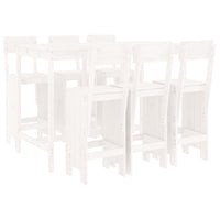 Set Bar da Giardino 7 pz Bianco in Legno Massello di Pino 3157812