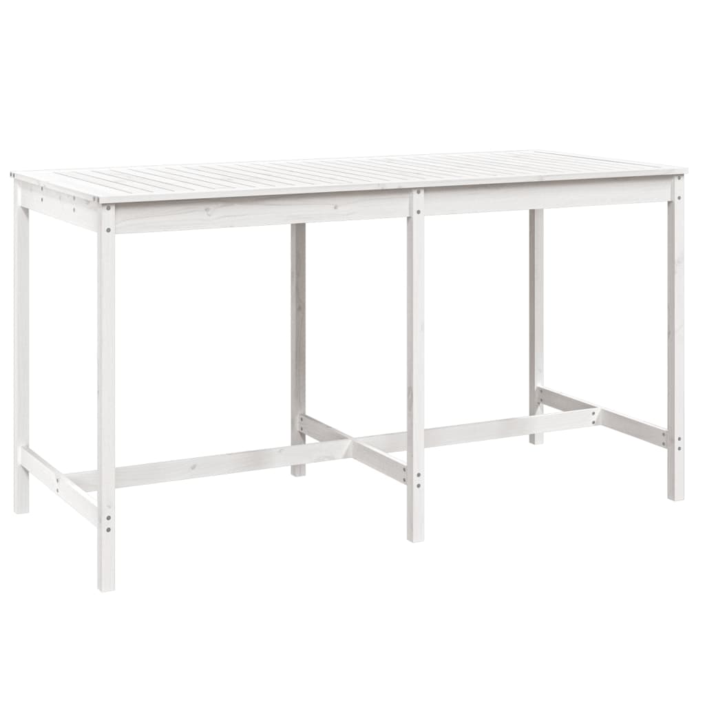 Set Bar da Giardino 9 pz Bianco in Legno Massello di Pino 3157818