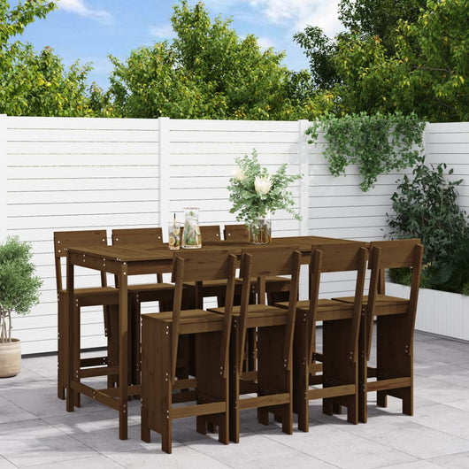 Set Bar da Giardino 9 pz ambra in Legno Massello di Pino 3157820