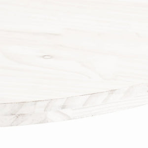 vidaXL Piano Tavolo Bianco 110x55x2,5 cm Legno Massello di Pino Ovale