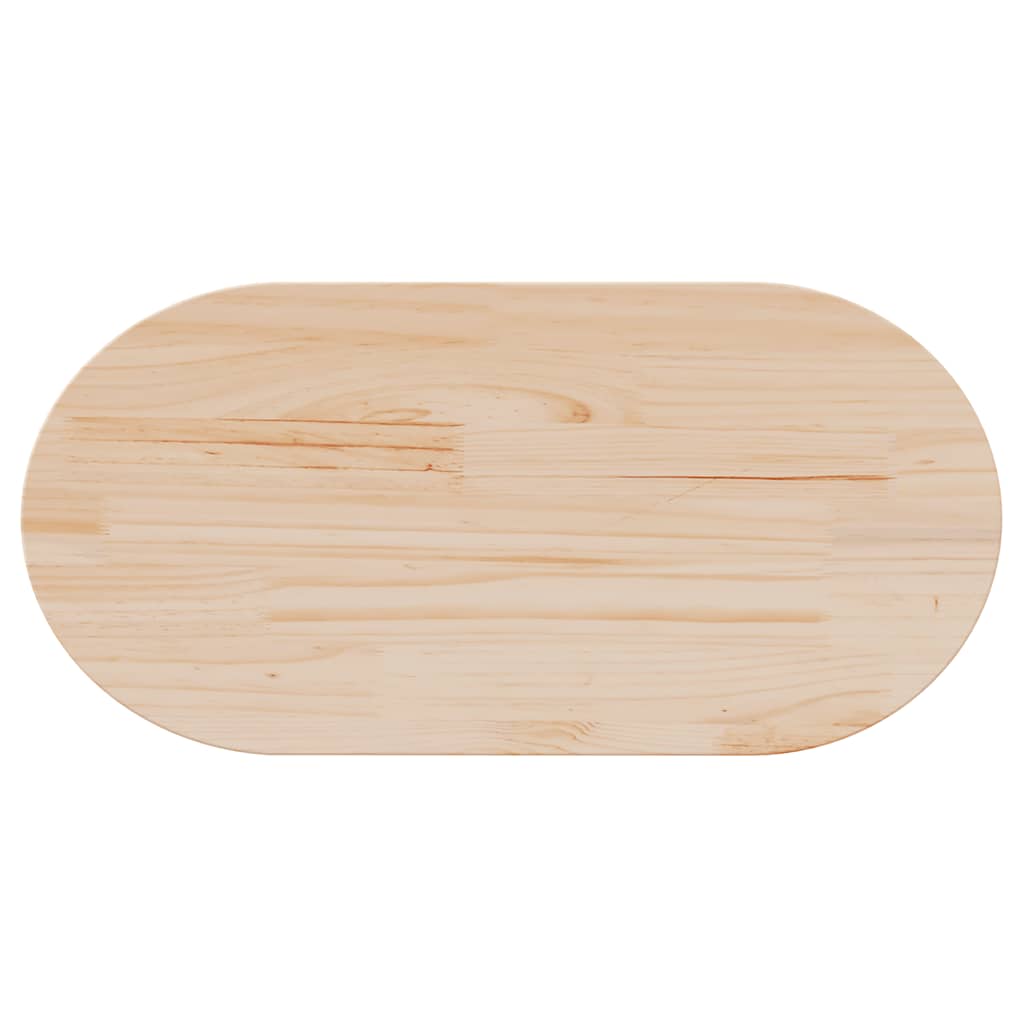 Piano del tavolo 90x45x2,5 cm in legno massello di pino ovale 824355