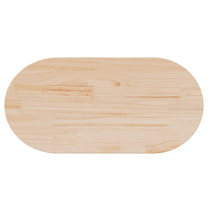 Piano del tavolo 90x45x2,5 cm in legno massello di pino ovale 824355