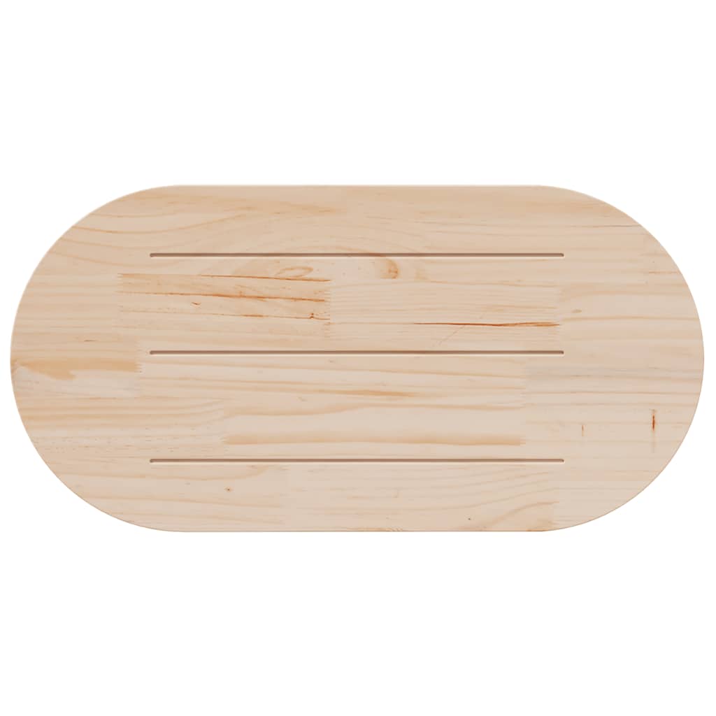 Piano del tavolo 100x50x2,5 cm in legno massello di pino ovale 824360