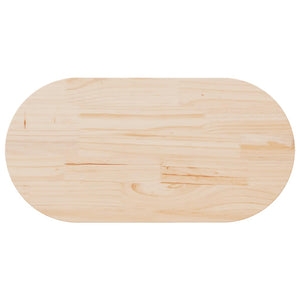 Piano del tavolo 100x50x2,5 cm in legno massello di pino ovale 824360