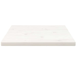 Piano Tavolo Bianco 40x40x2,5cm Legno Massello di Pino Quadrato 824371