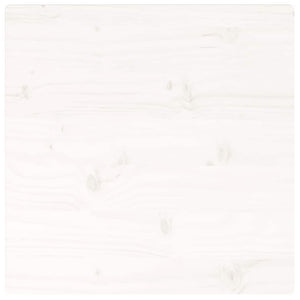Piano Tavolo Bianco 40x40x2,5cm Legno Massello di Pino Quadrato 824371