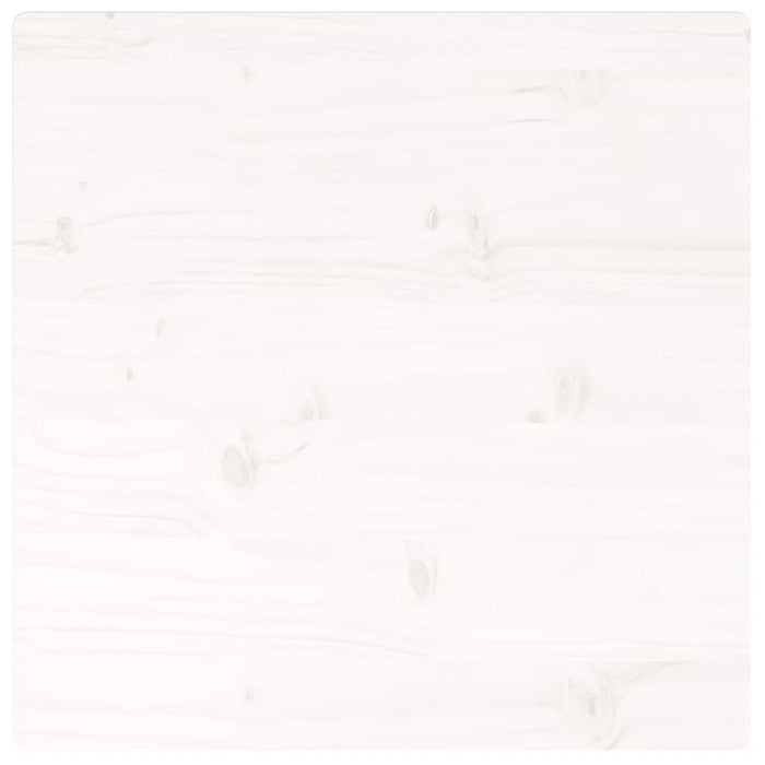Piano Tavolo Bianco 40x40x2,5cm Legno Massello di Pino Quadrato 824371