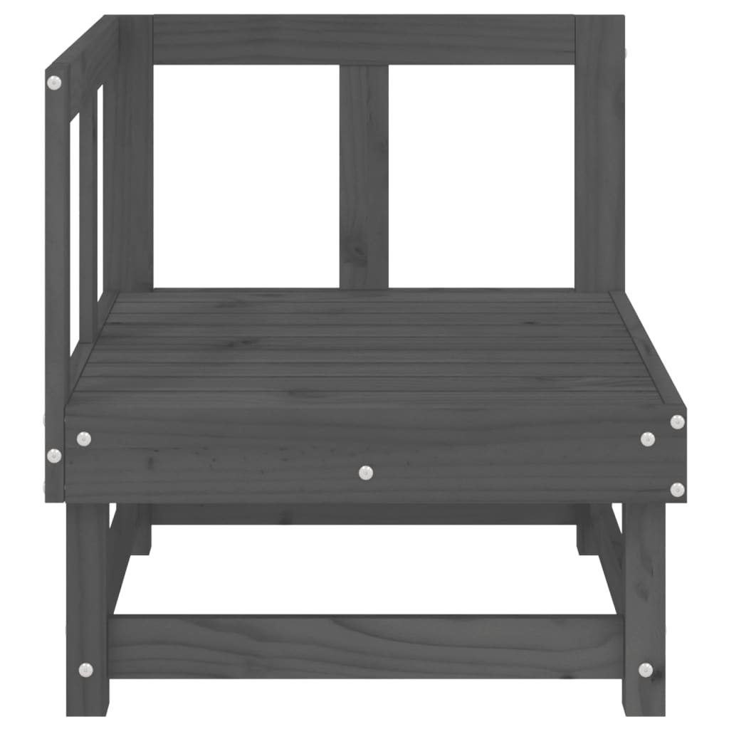 Divano Angolare da Giardino Grigio in Legno Massello di Pinocod mxl 85013