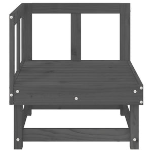 Divano Angolare da Giardino Grigio in Legno Massello di Pinocod mxl 85013