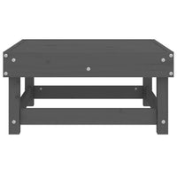 Poggiapiedi da Giardino Grigio in Legno Massello di Pino 825382