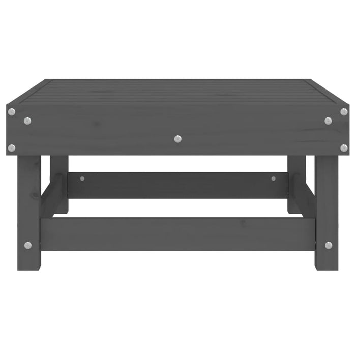 Poggiapiedi da Giardino Grigio in Legno Massello di Pino 825382