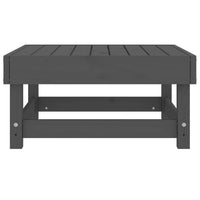 Poggiapiedi da Giardino Grigio in Legno Massello di Pino 825382