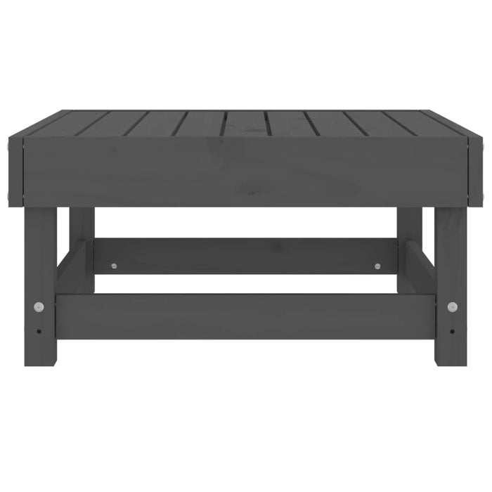 Poggiapiedi da Giardino Grigio in Legno Massello di Pino 825382