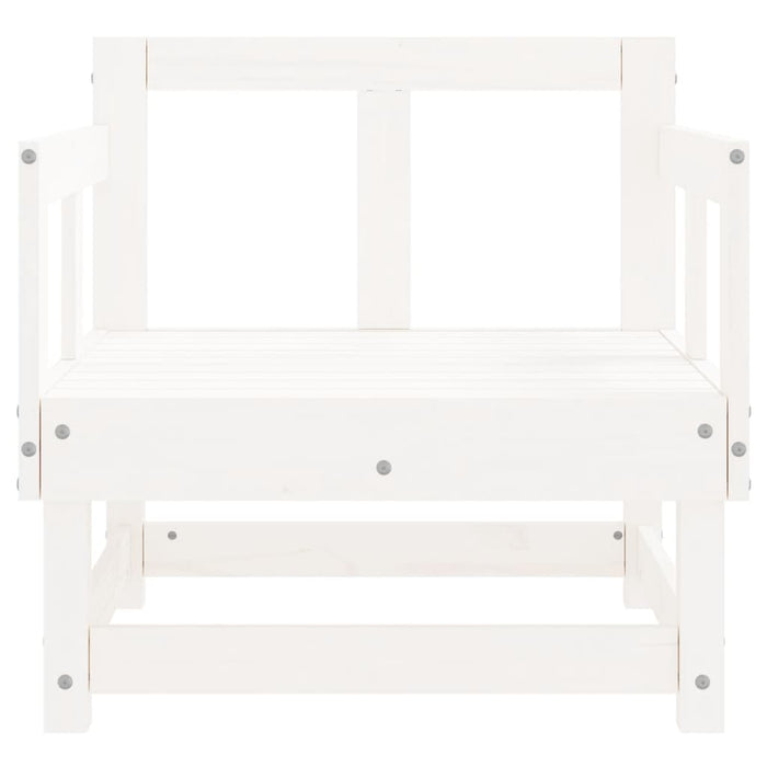 Sedie da Giardino 2 pz Bianche in Legno Massello di Pino 825388