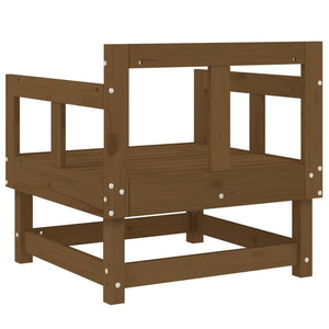 Sedie da Giardino 2 pz Marrone Ambra in Legno Massello di Pino 825390