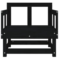 Sedie da Giardino 2 pz Nere in Legno Massello di Pino