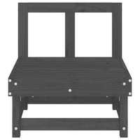 Divani Centrali da Giardino 2 pz Grigi Legno Massello di Pino 825403