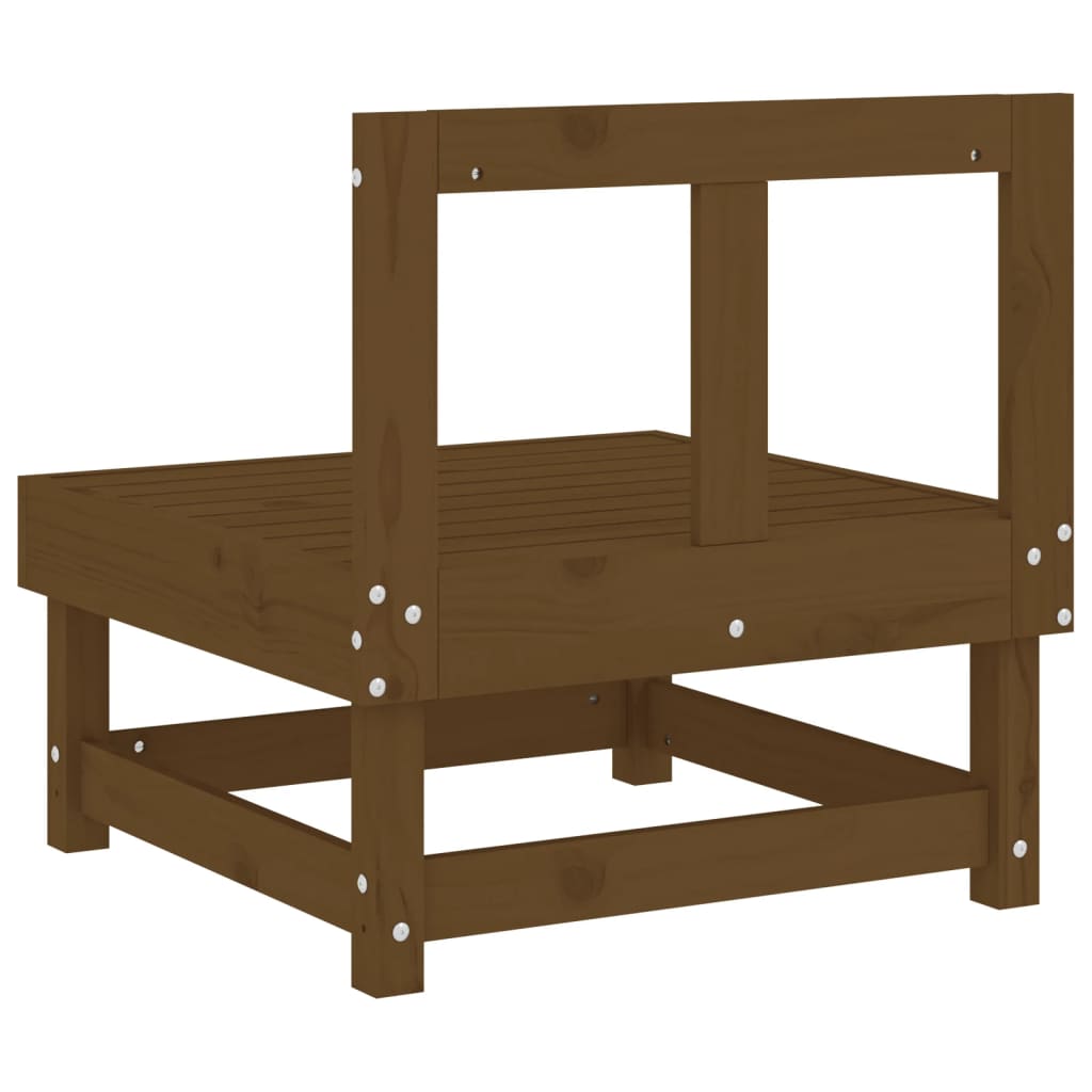 Divani Centrali da Giardino 2pz Miele in Legno Massello di Pino 825404