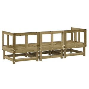Set Salotto da Giardino 3 pz in Legno Impregnato di Pinocod mxl 132761