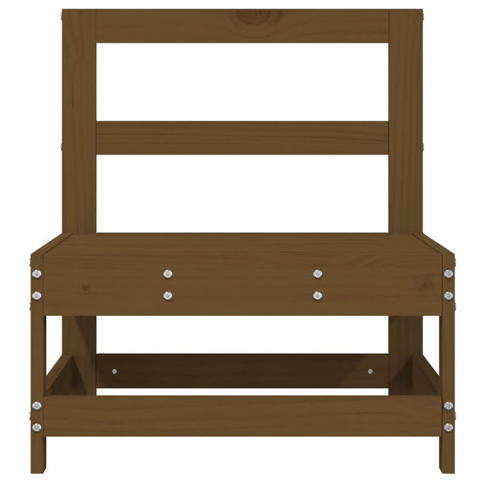 Divano Centrale da Giardino Marrone Ambra Legno Massello Pino