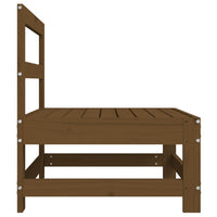 Divano Centrale da Giardino Marrone Ambra Legno Massello Pino