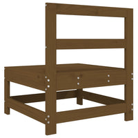 Divano Centrale da Giardino Marrone Ambra Legno Massello Pino