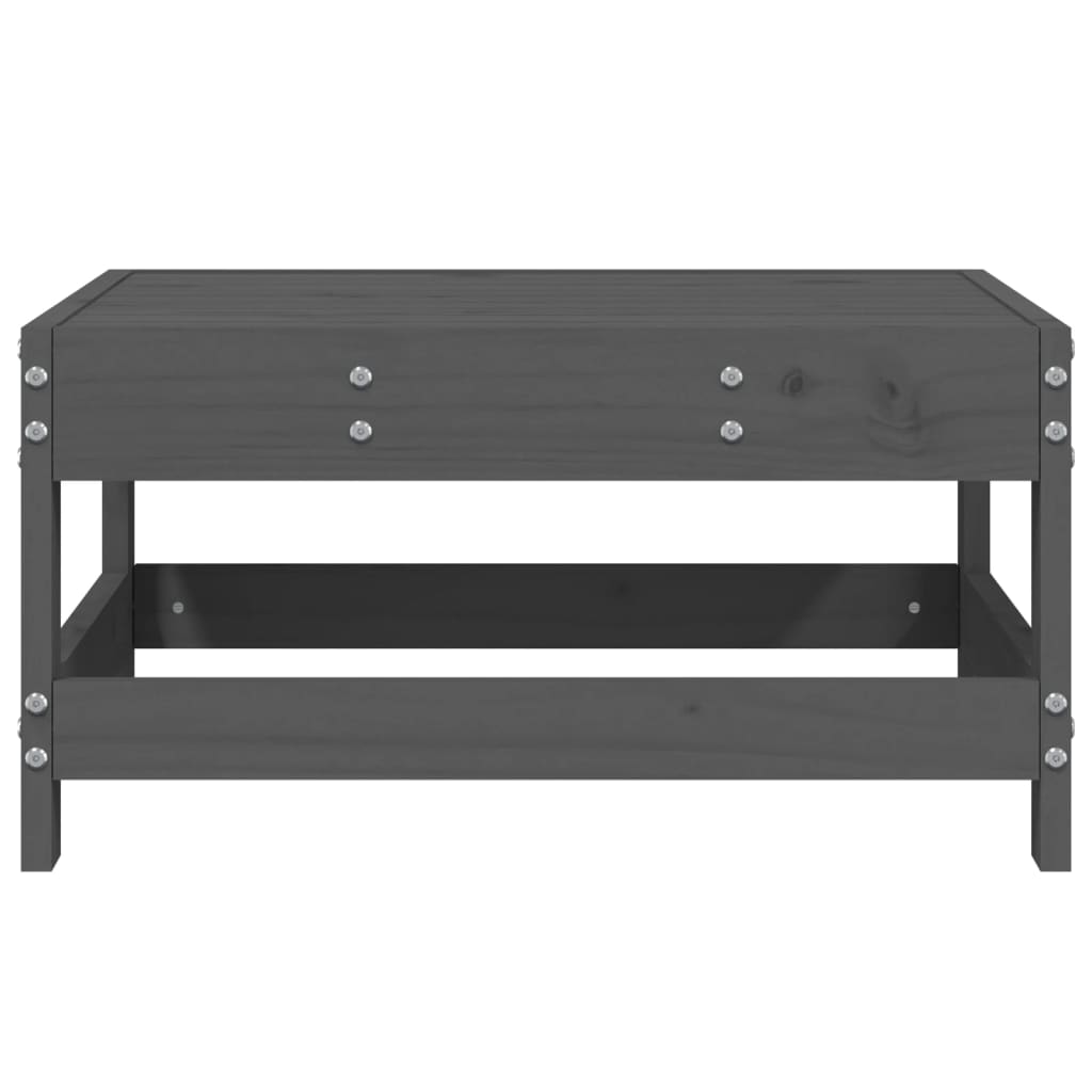 Poggiapiedi da Giardino Grigio in Legno Massello di Pinocod mxl 108578