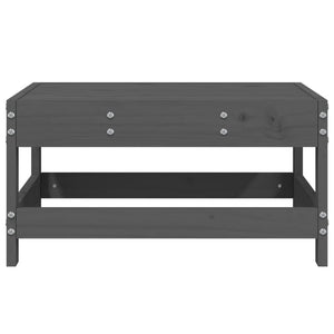 Poggiapiedi da Giardino Grigio in Legno Massello di Pinocod mxl 108578