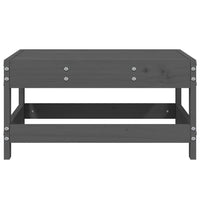 Poggiapiedi da Giardino Grigio in Legno Massello di Pino 825487