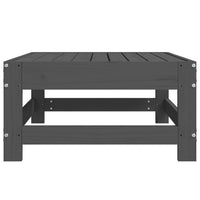 Poggiapiedi da Giardino Grigio in Legno Massello di Pino 825487