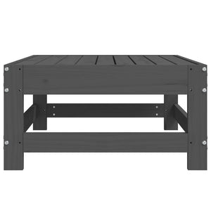 Poggiapiedi da Giardino Grigio in Legno Massello di Pino 825487