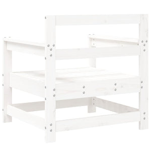 Sedie da Giardino 2 pz Bianche in Legno Massello di Pino 825493