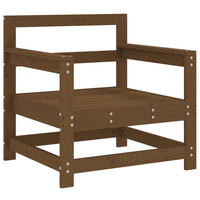 Sedie da Giardino 2 pz Marrone Ambra in Legno Massello di Pino 825495