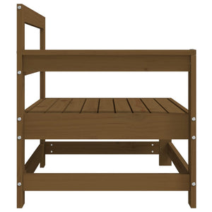 Divano Angolare Marrone Ambra in Legno Massello di Pino 825502