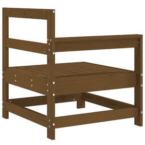 Divano Angolare Marrone Ambra in Legno Massello di Pino 825502