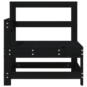 Divani Angolari da Giardino 2 pz Neri in Legno Massello di Pino 825510